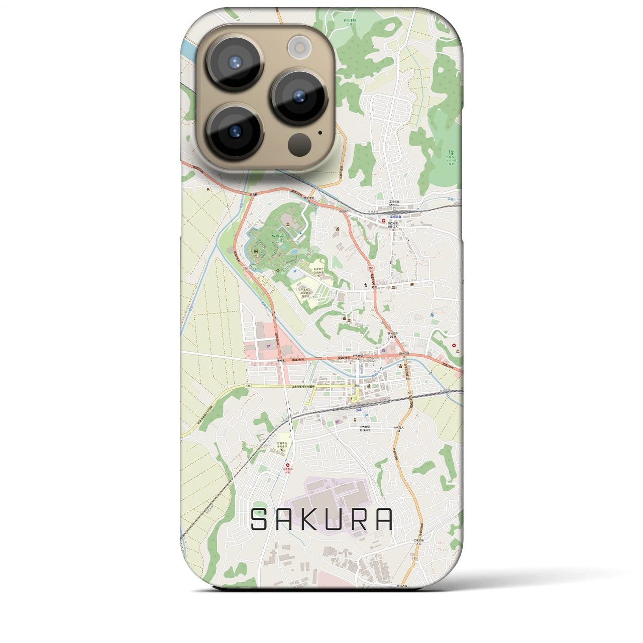 【佐倉(千葉県)】地図柄iPhoneケース(バックカバータイプ)