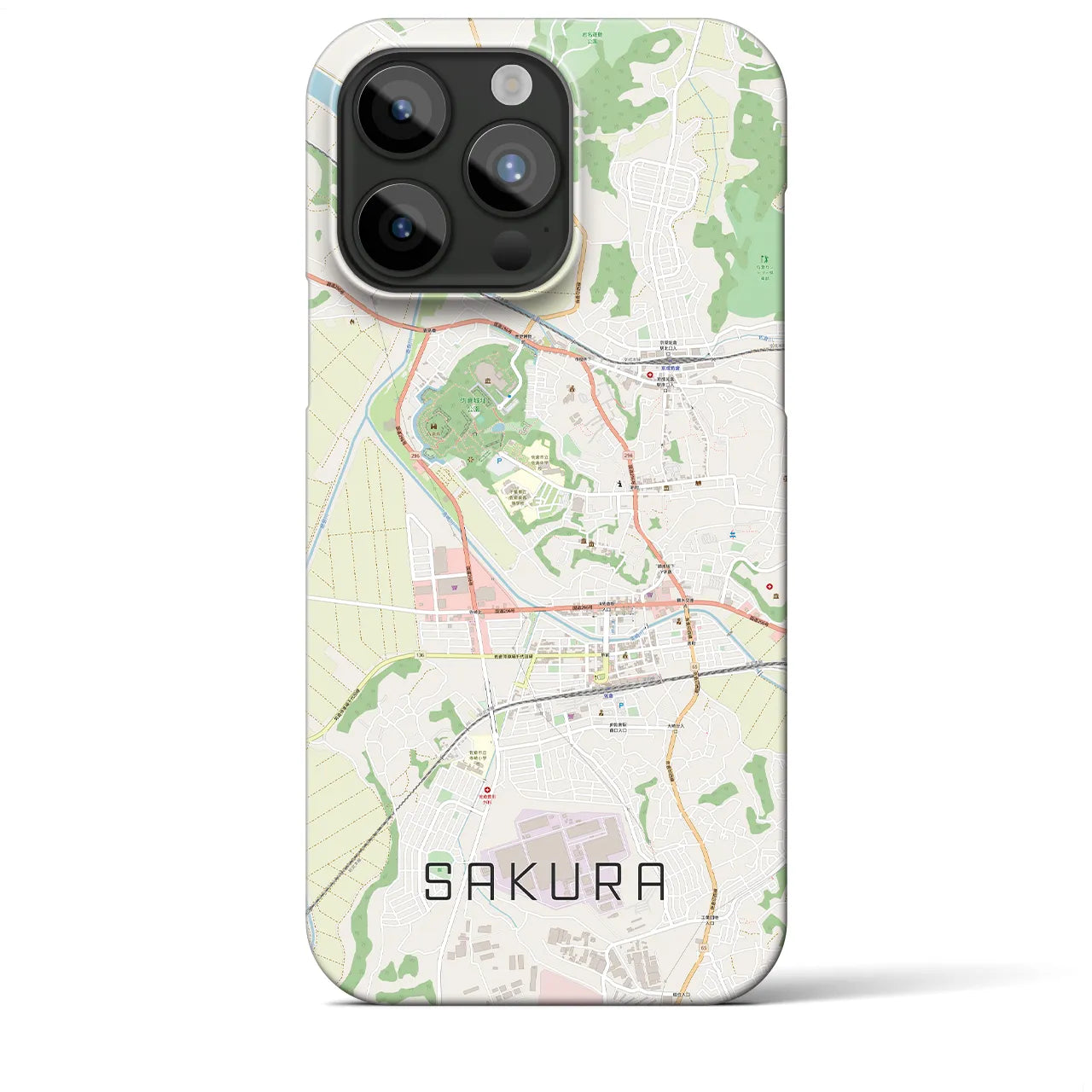 【佐倉(千葉県)】地図柄iPhoneケース(バックカバータイプ)