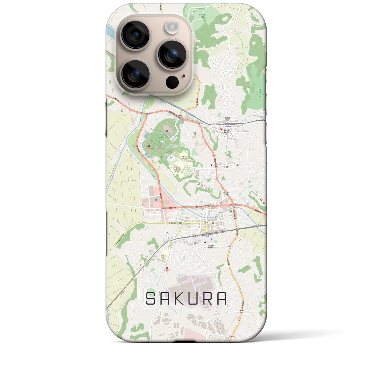 【佐倉(千葉県)】地図柄iPhoneケース(バックカバータイプ)
