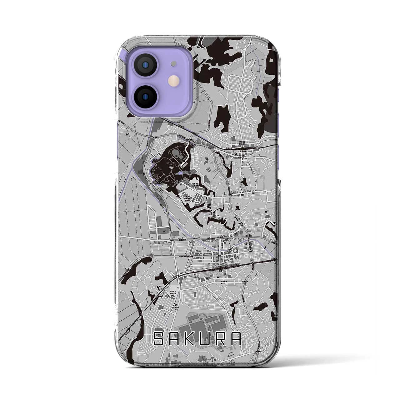 【佐倉(千葉県)】地図柄iPhoneケース(クリアタイプ)