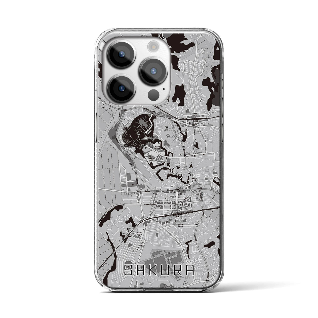 【佐倉(千葉県)】地図柄iPhoneケース(クリアタイプ)