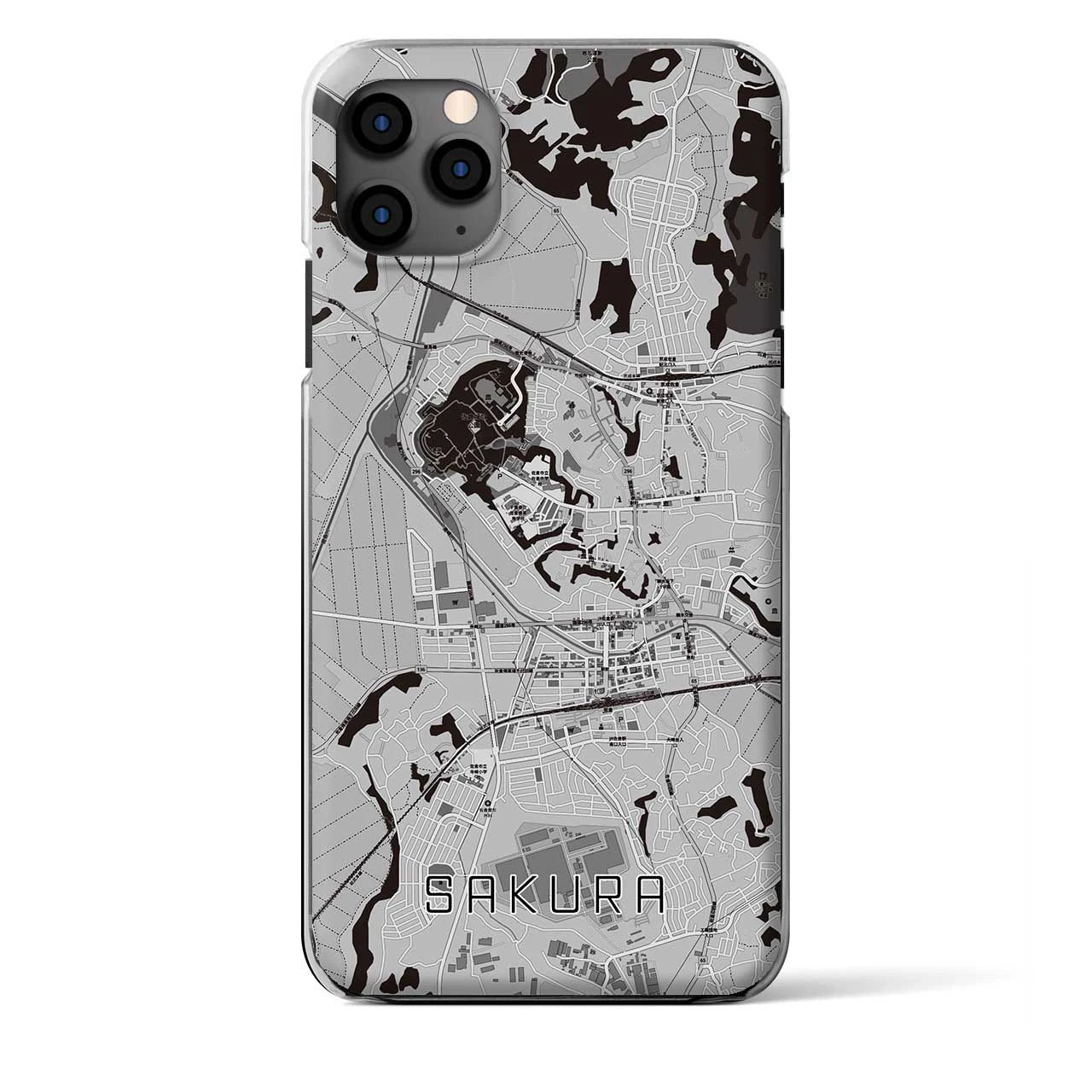 【佐倉(千葉県)】地図柄iPhoneケース(クリアタイプ)