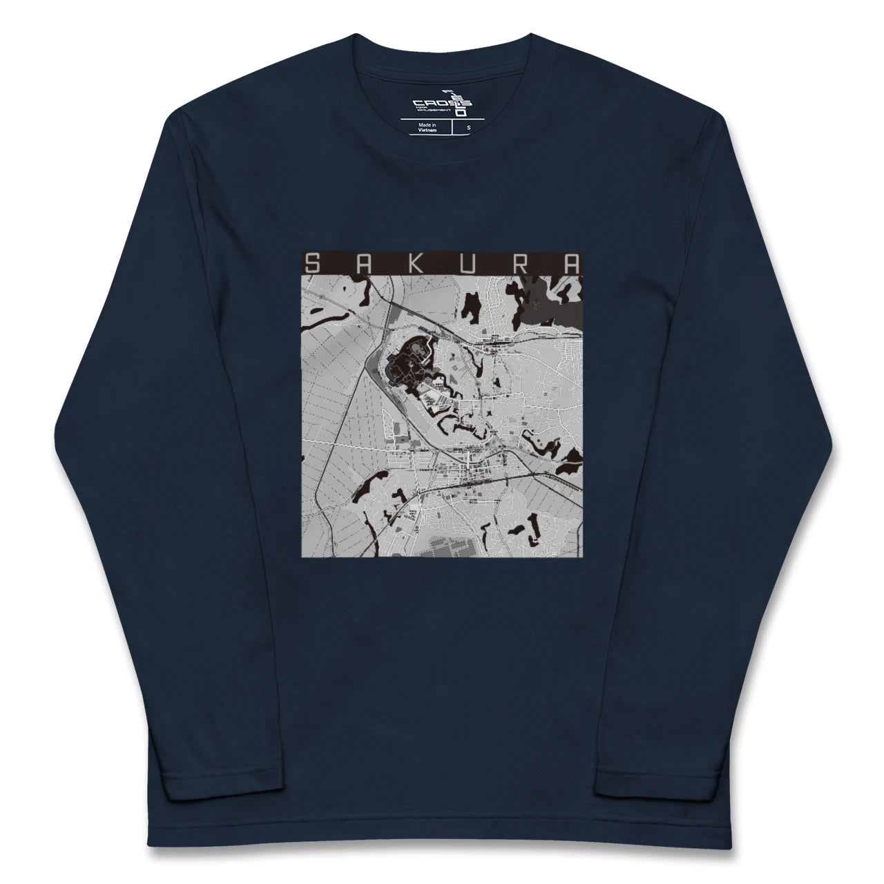 【佐倉(千葉県)】地図柄ロングスリーブTシャツ
