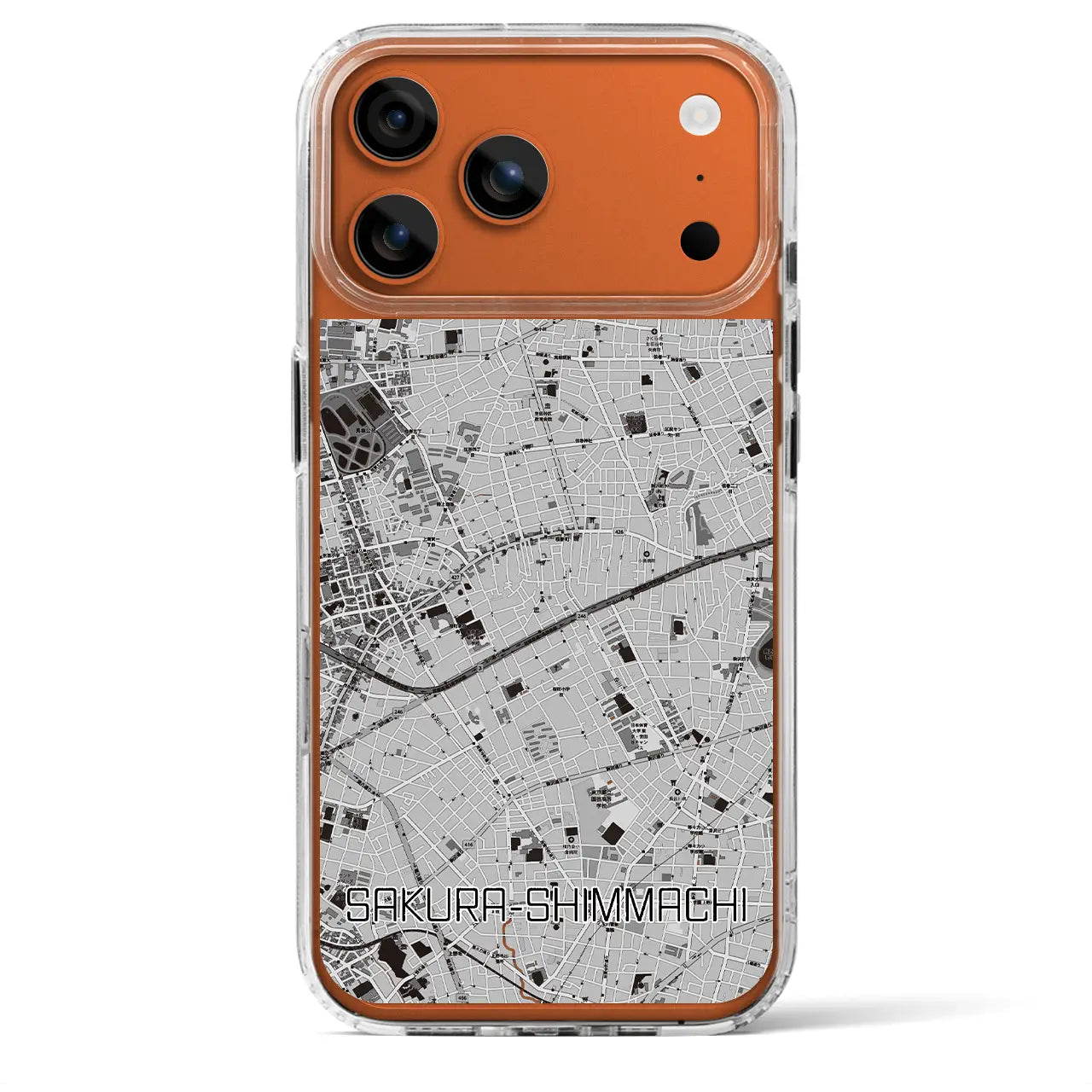 【桜新町(東京都)】地図柄iPhoneケース(MagSafeタイプ)