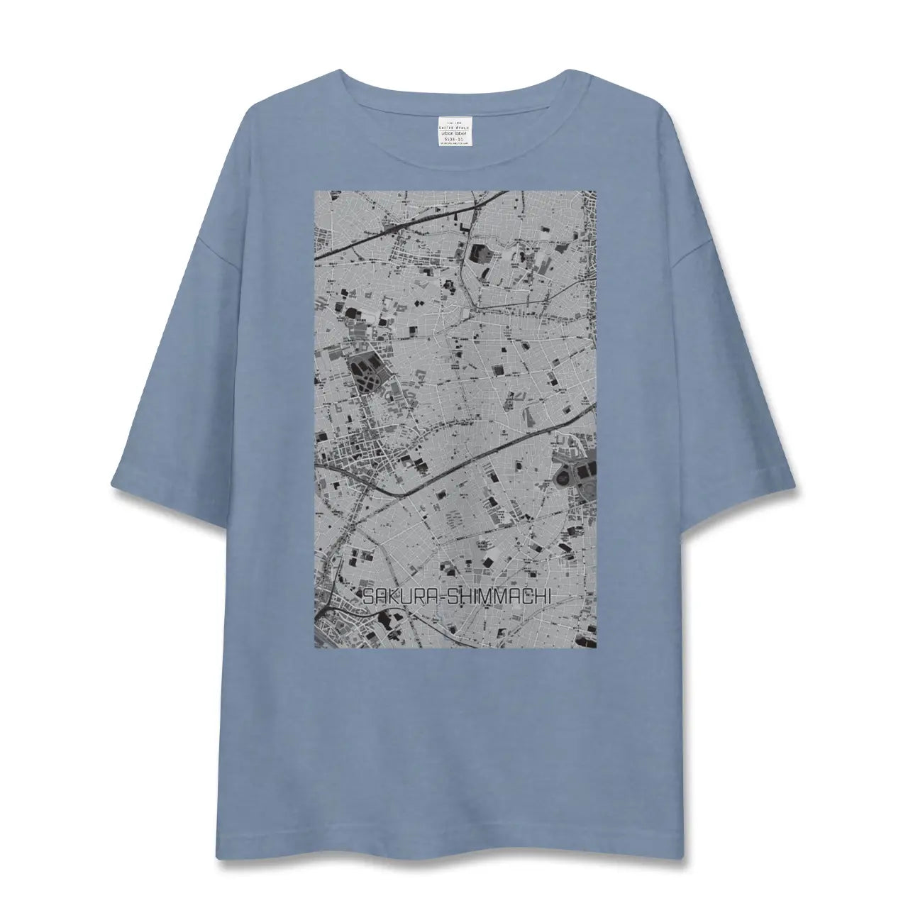【桜新町(東京都)】地図柄ビッグシルエットTシャツ