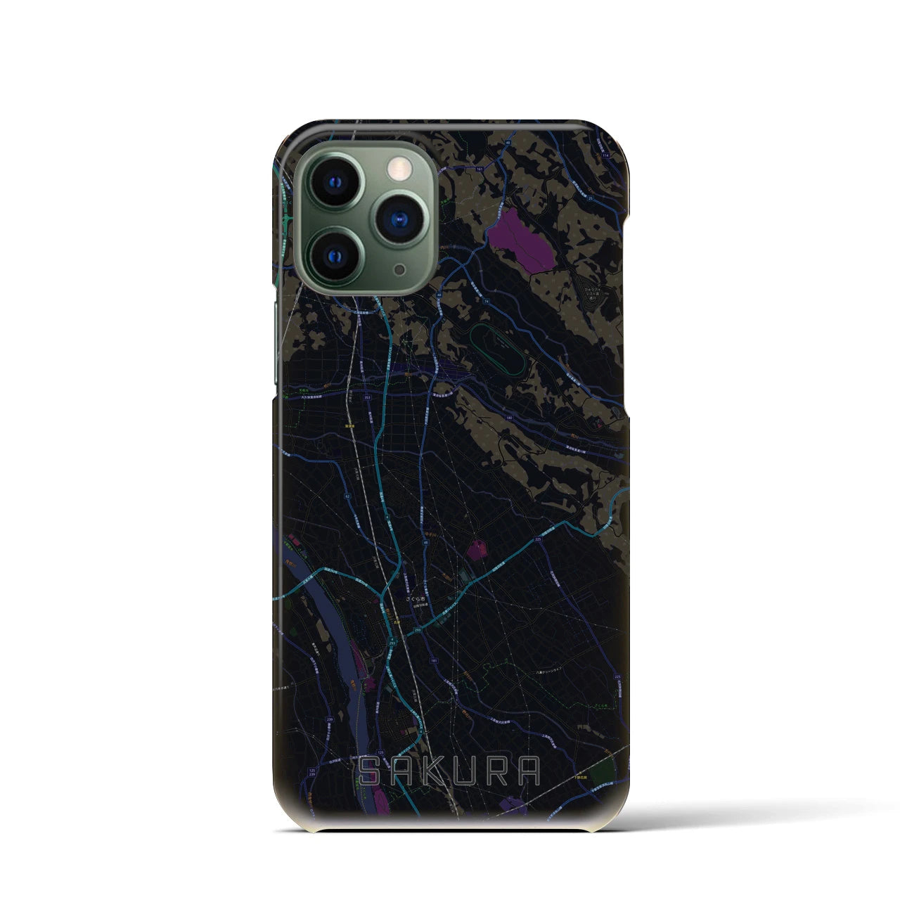 【さくら(栃木県)】地図柄iPhoneケース(バックカバータイプ)