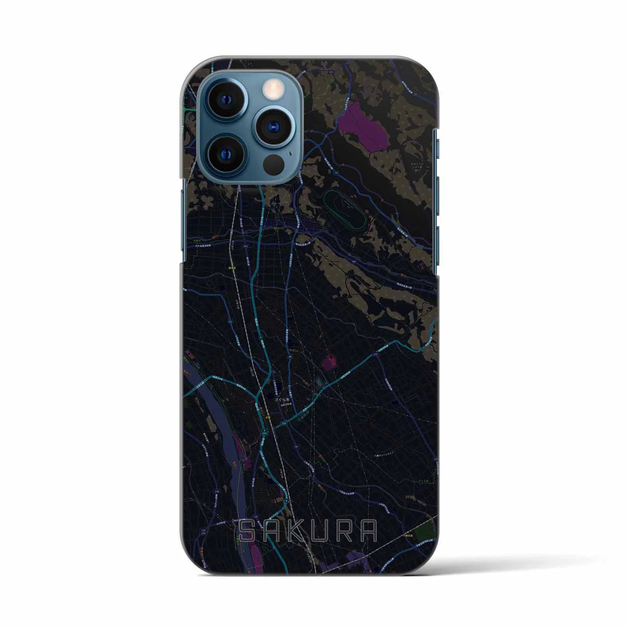 【さくら(栃木県)】地図柄iPhoneケース(バックカバータイプ)