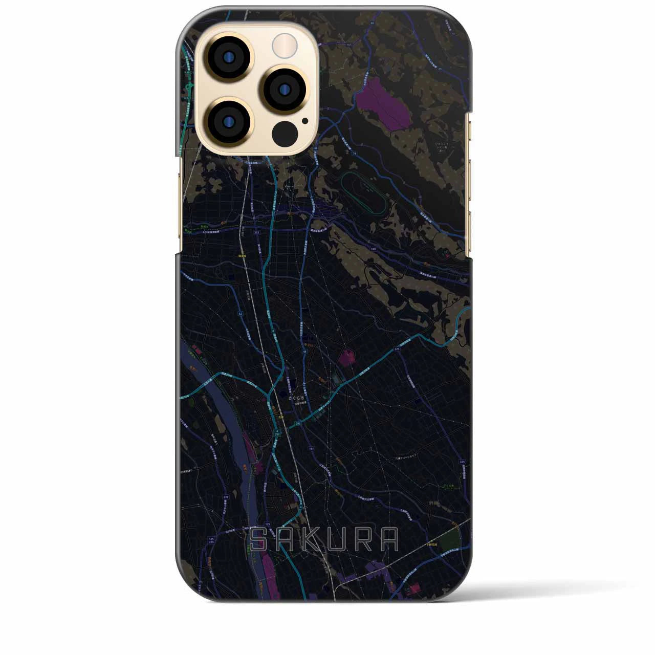 【さくら(栃木県)】地図柄iPhoneケース(バックカバータイプ)