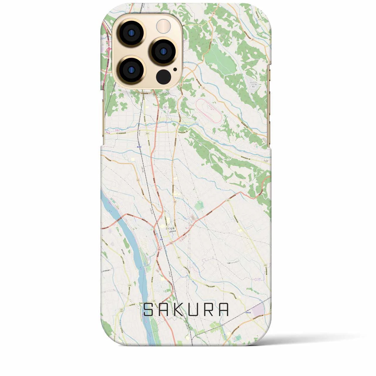 【さくら(栃木県)】地図柄iPhoneケース(バックカバータイプ)