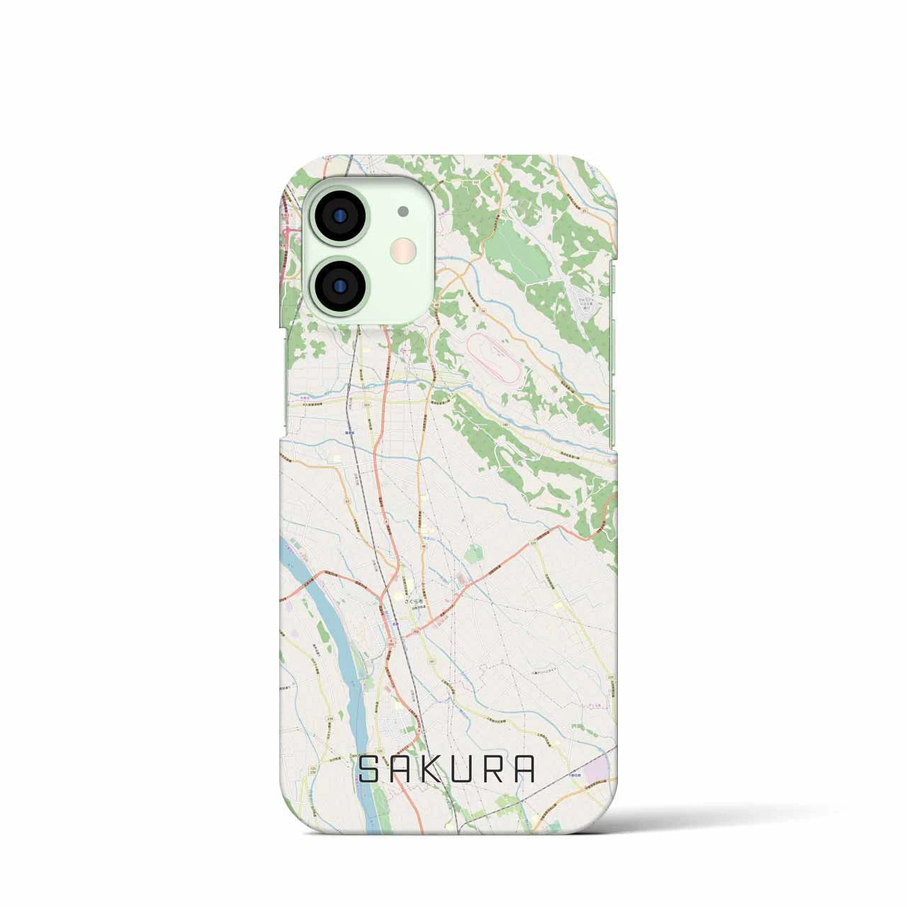 【さくら(栃木県)】地図柄iPhoneケース(バックカバータイプ)