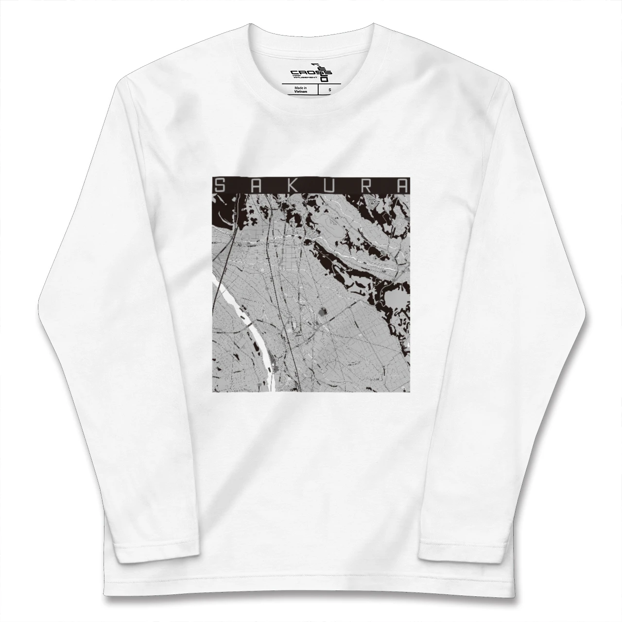 【さくら(栃木県)】地図柄ロングスリーブTシャツ