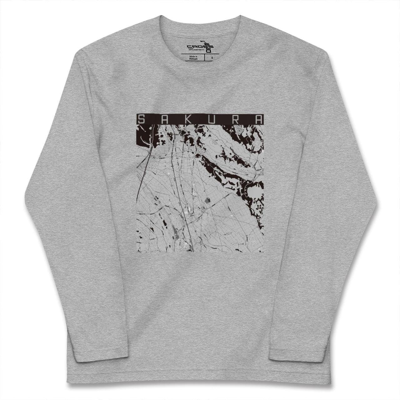 【さくら(栃木県)】地図柄ロングスリーブTシャツ