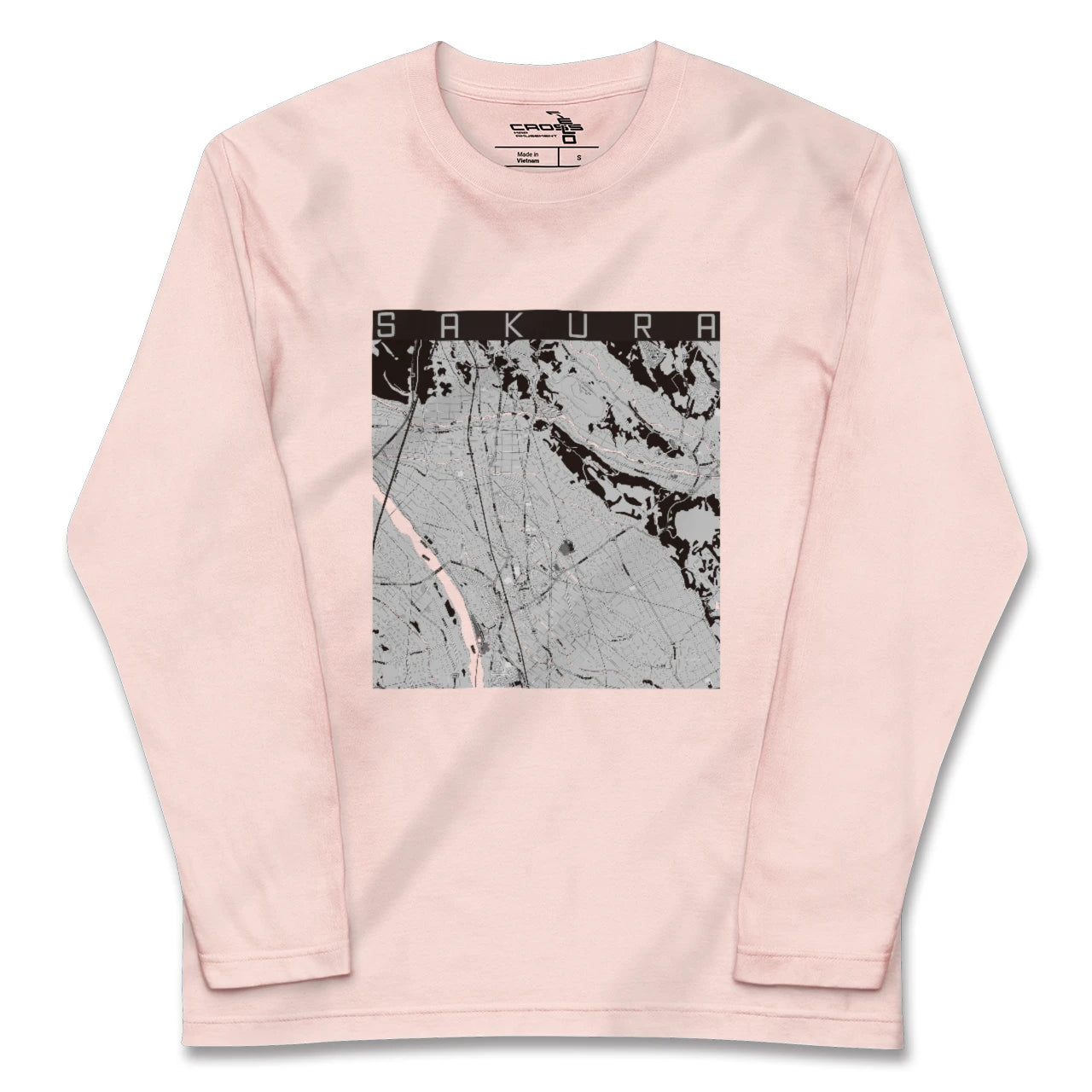 【さくら(栃木県)】地図柄ロングスリーブTシャツ