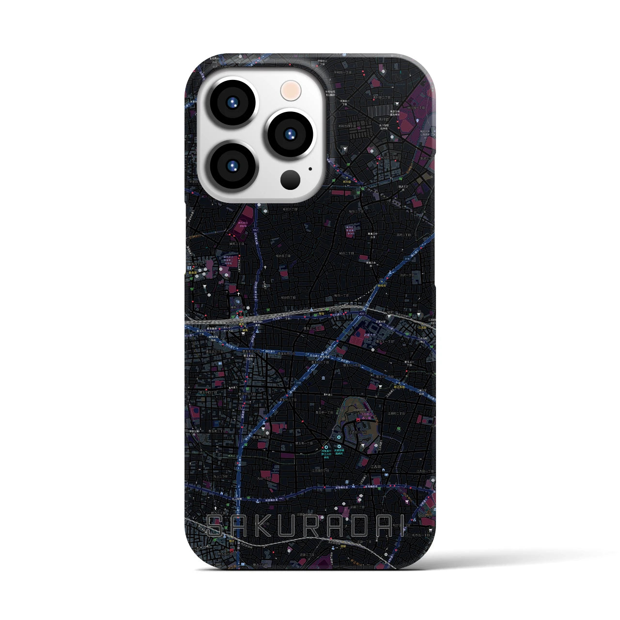 【桜台(東京都)】地図柄iPhoneケース(バックカバータイプ)