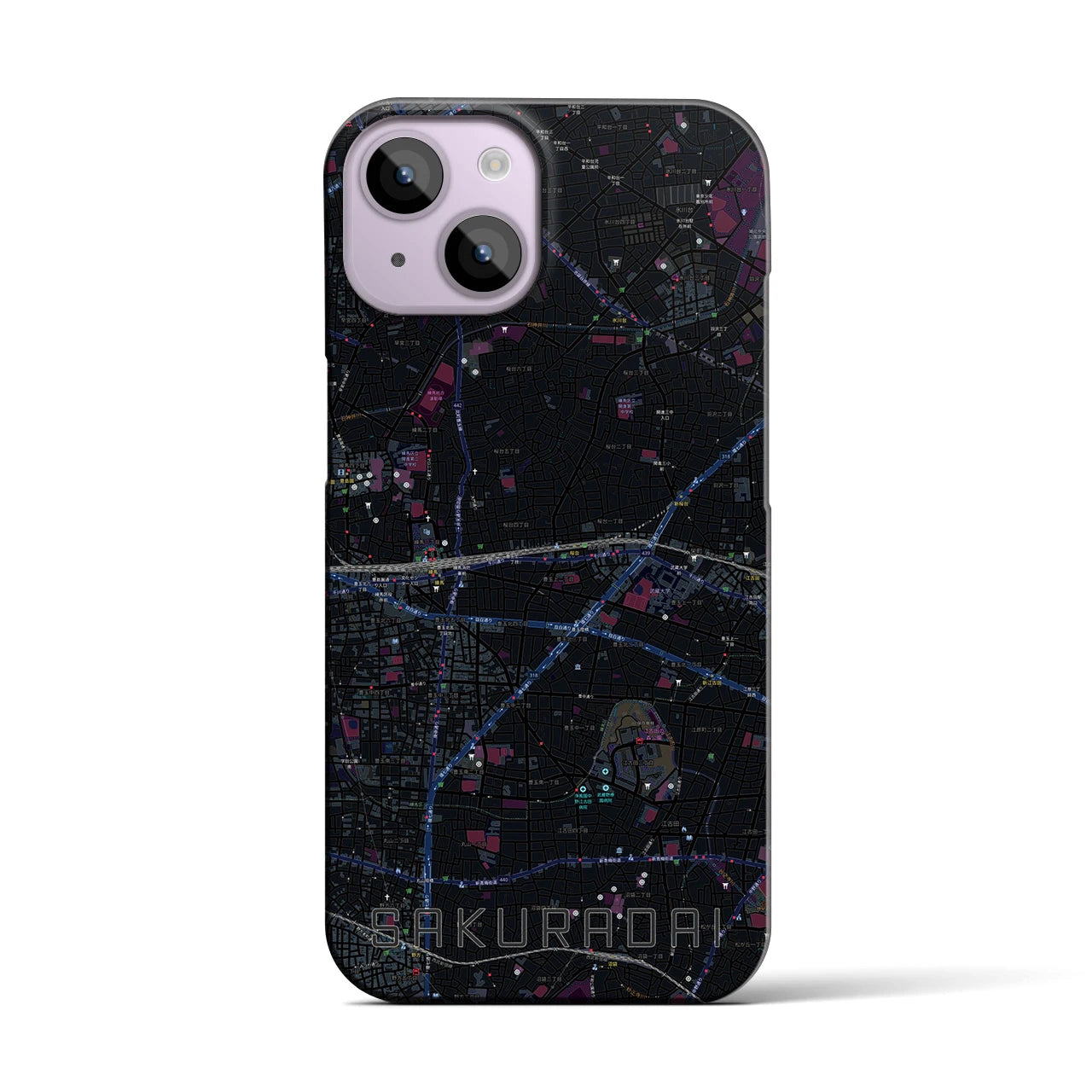 【桜台(東京都)】地図柄iPhoneケース(バックカバータイプ)