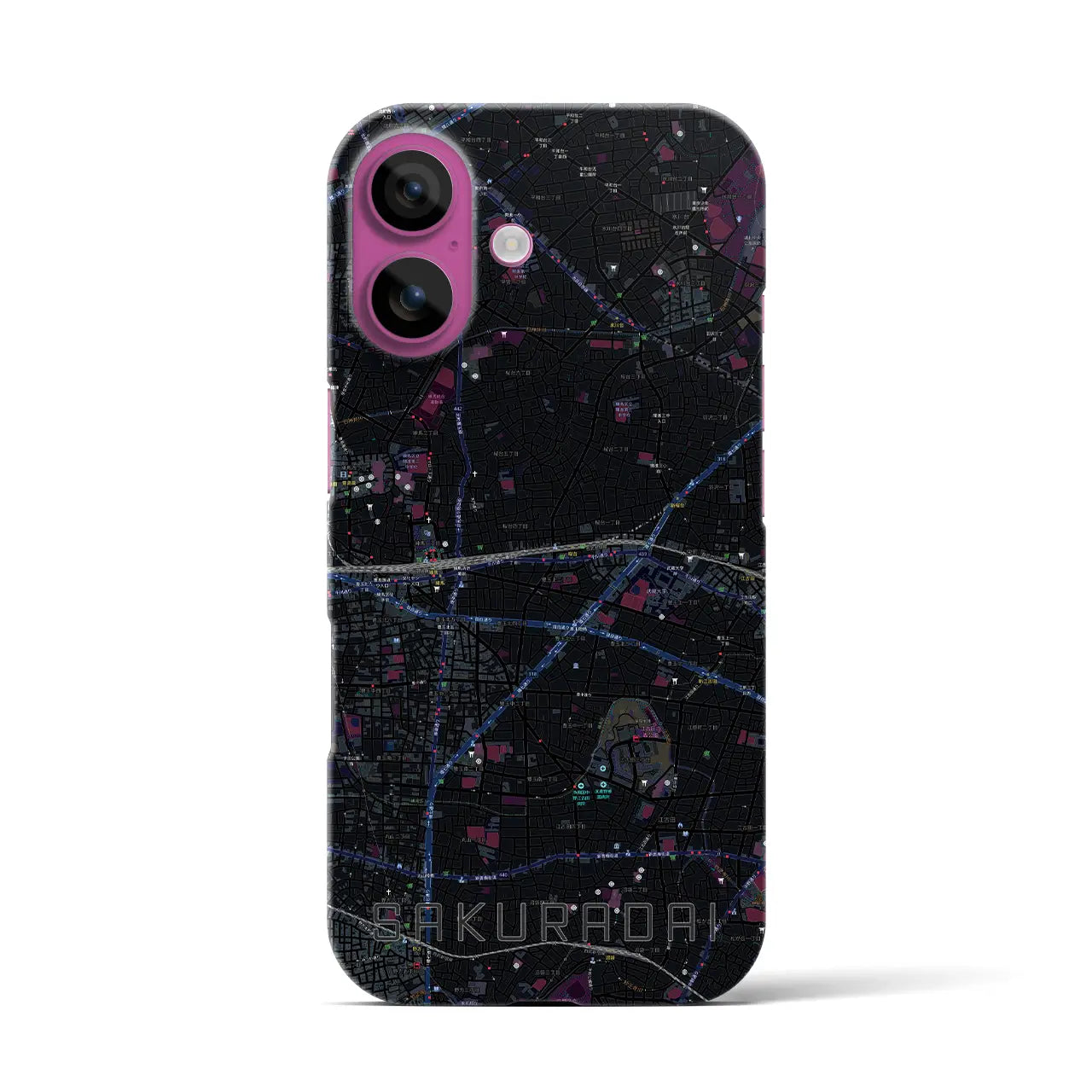 【桜台(東京都)】地図柄iPhoneケース(バックカバータイプ)