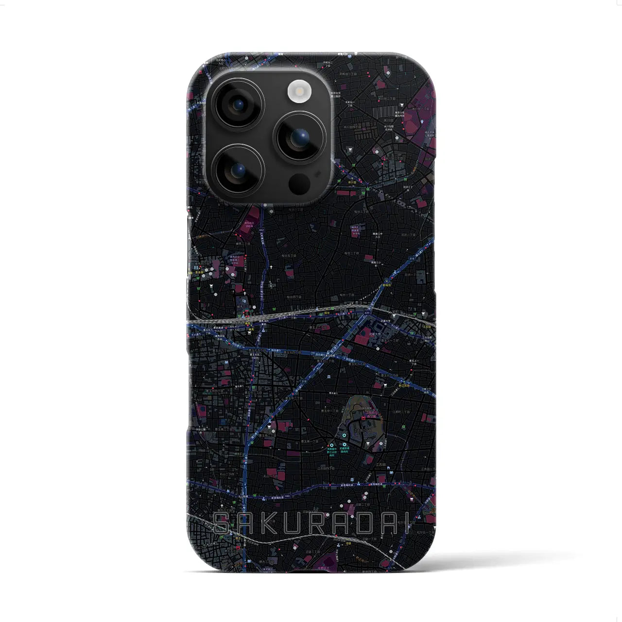 【桜台(東京都)】地図柄iPhoneケース(バックカバータイプ)