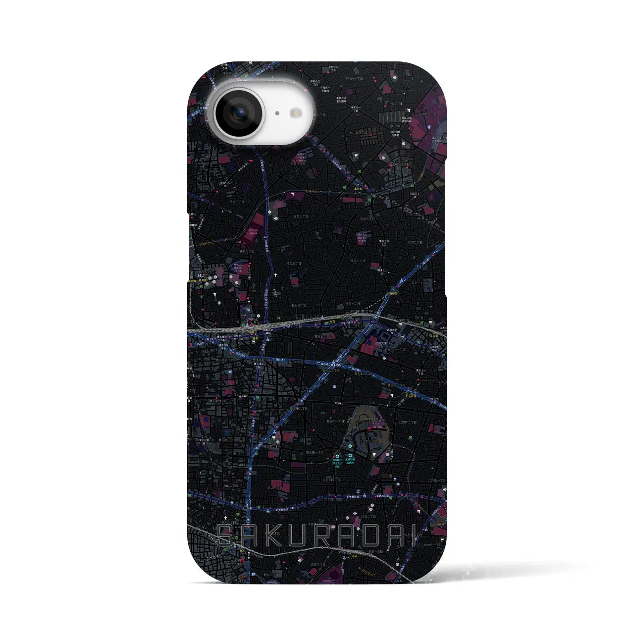 【桜台(東京都)】地図柄iPhoneケース(バックカバータイプ)