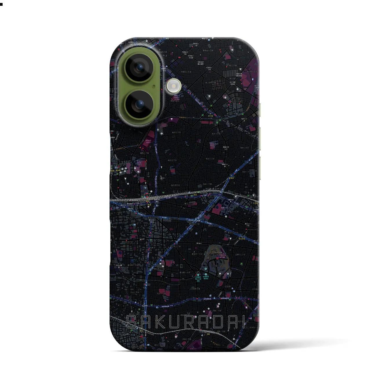 【桜台(東京都)】地図柄iPhoneケース(バックカバータイプ)
