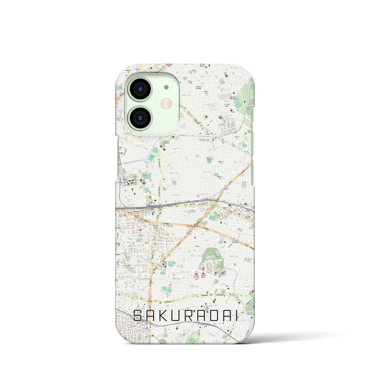 【桜台(東京都)】地図柄iPhoneケース(バックカバータイプ)