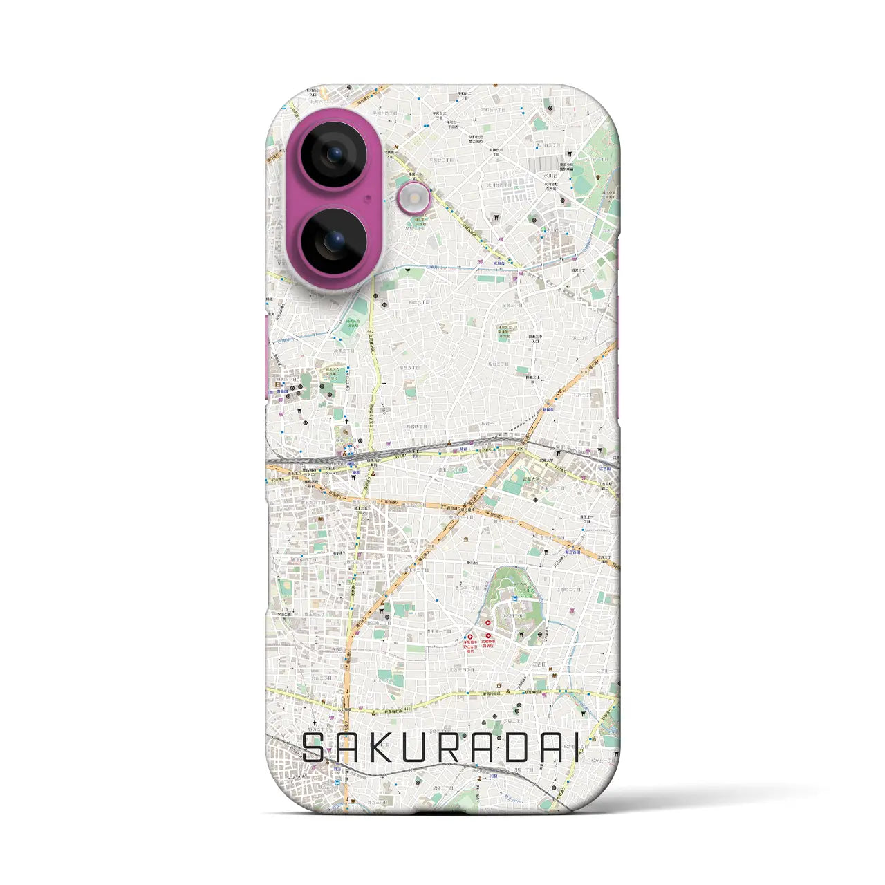 【桜台(東京都)】地図柄iPhoneケース(バックカバータイプ)