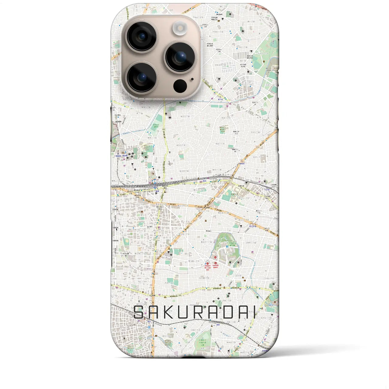 【桜台(東京都)】地図柄iPhoneケース(バックカバータイプ)