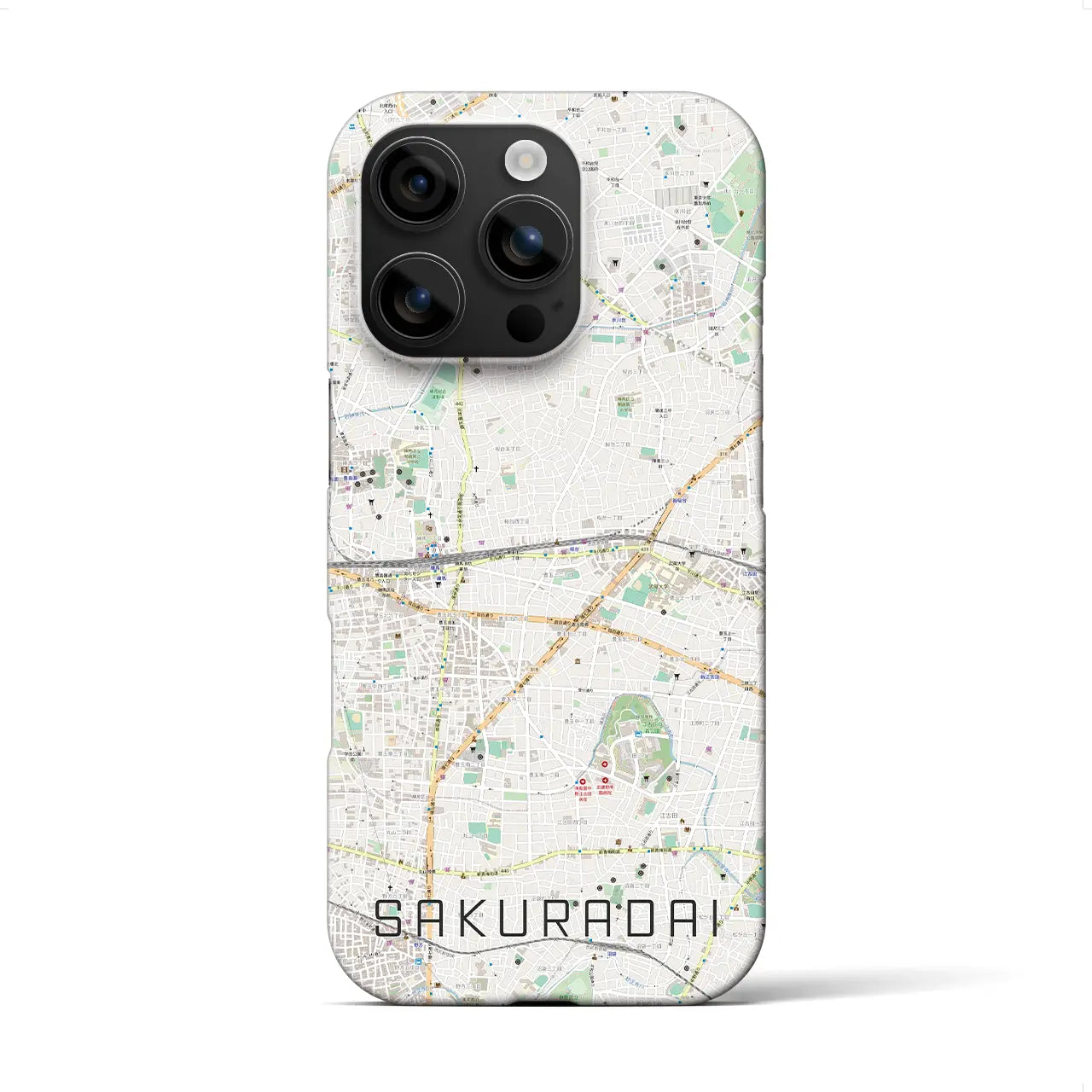 【桜台(東京都)】地図柄iPhoneケース(バックカバータイプ)