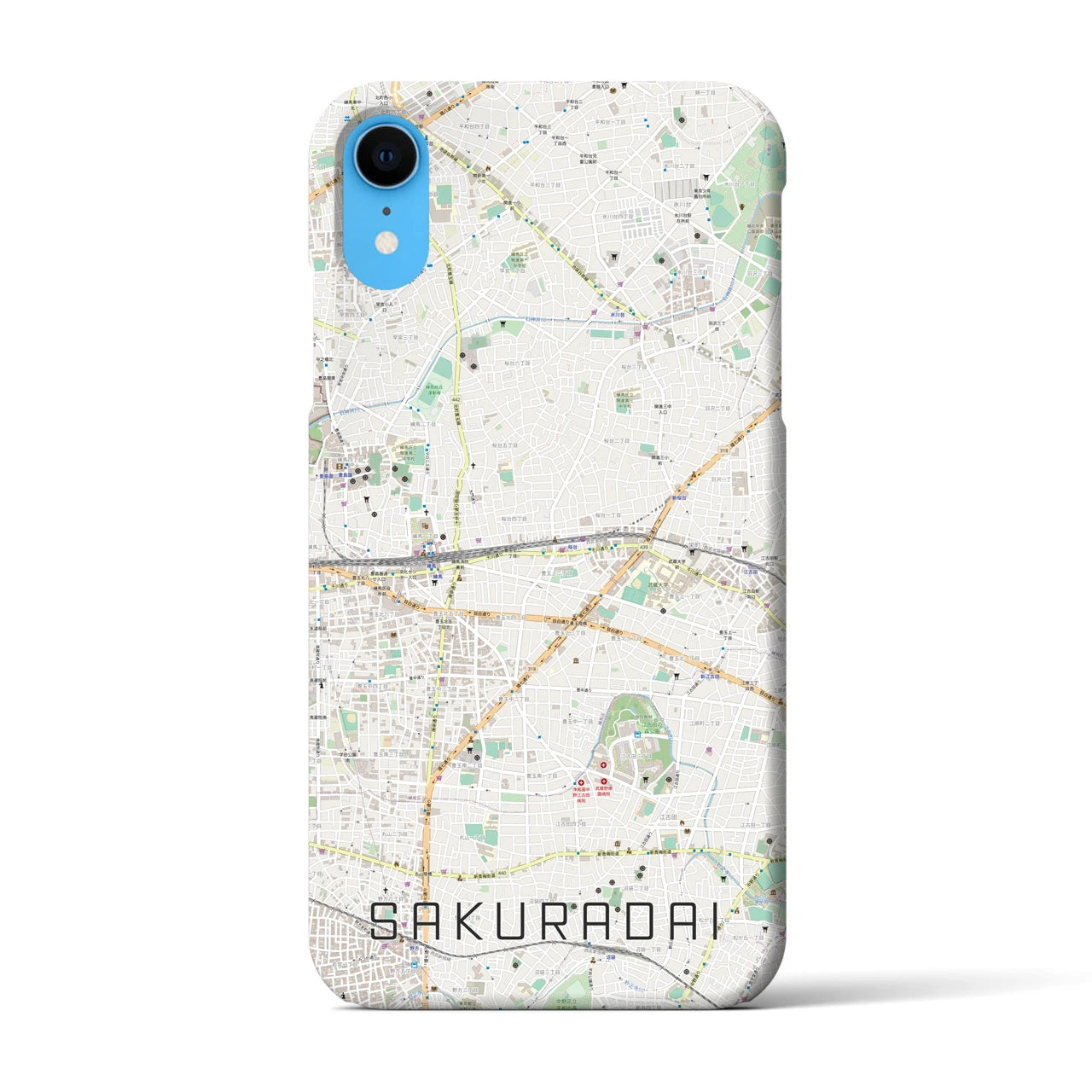 【桜台(東京都)】地図柄iPhoneケース(バックカバータイプ)