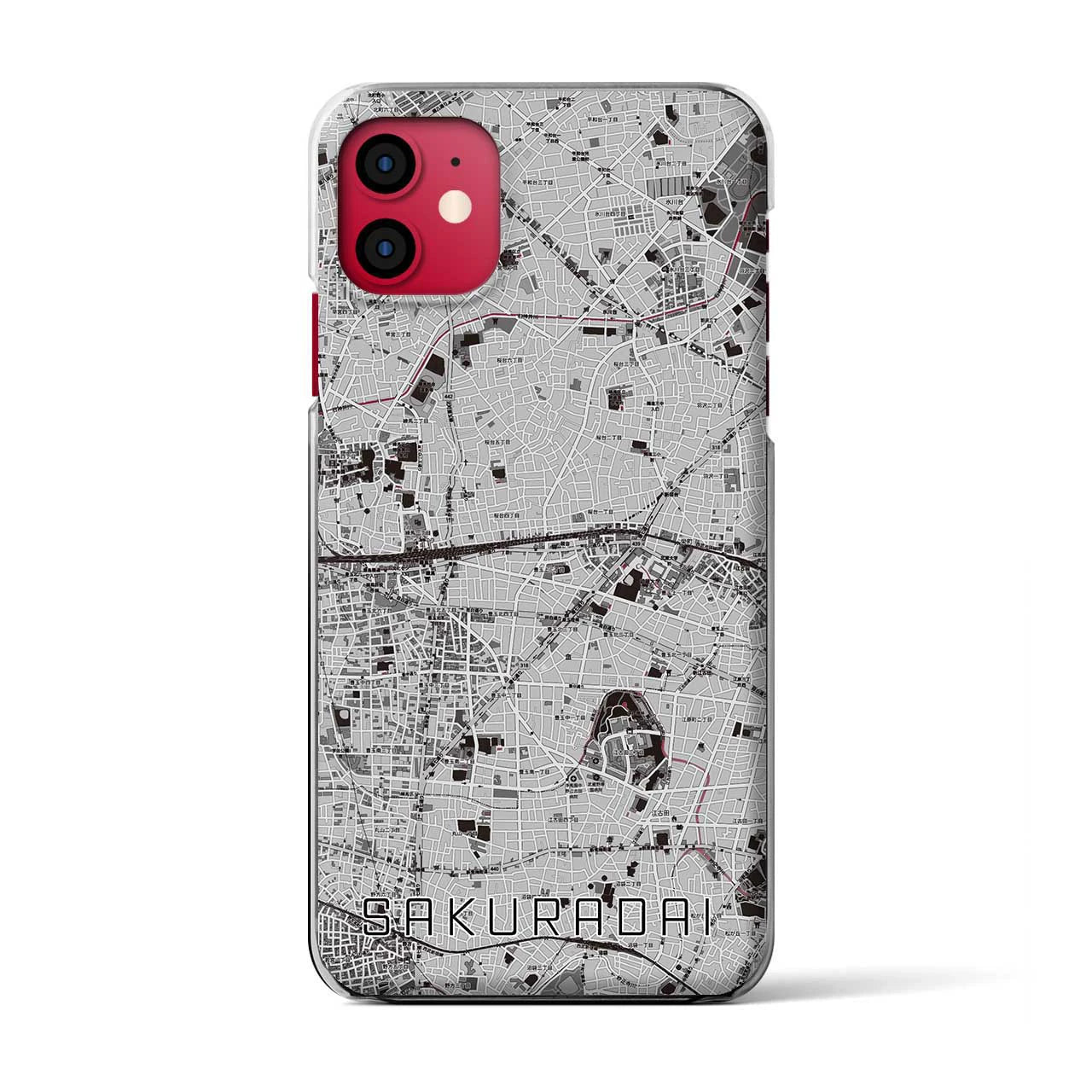 【桜台(東京都)】地図柄iPhoneケース(クリアタイプ)
