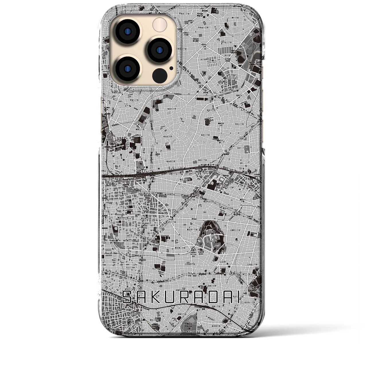 【桜台(東京都)】地図柄iPhoneケース(クリアタイプ)