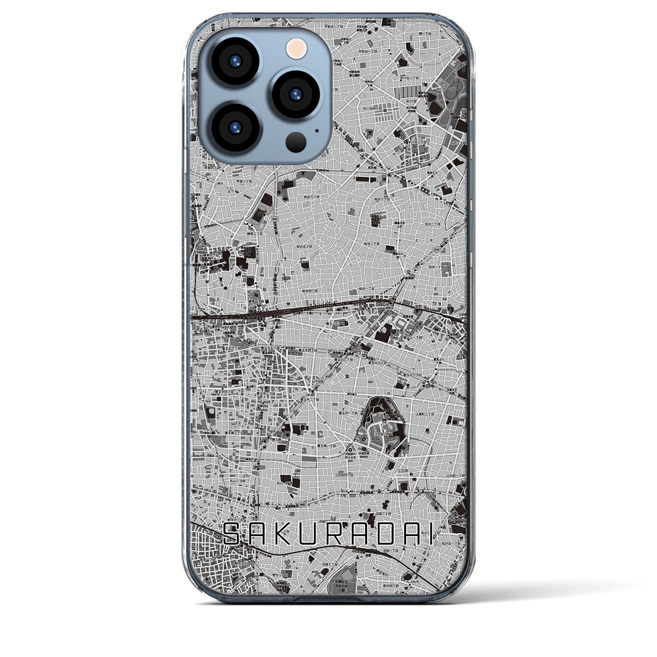 【桜台(東京都)】地図柄iPhoneケース(クリアタイプ)