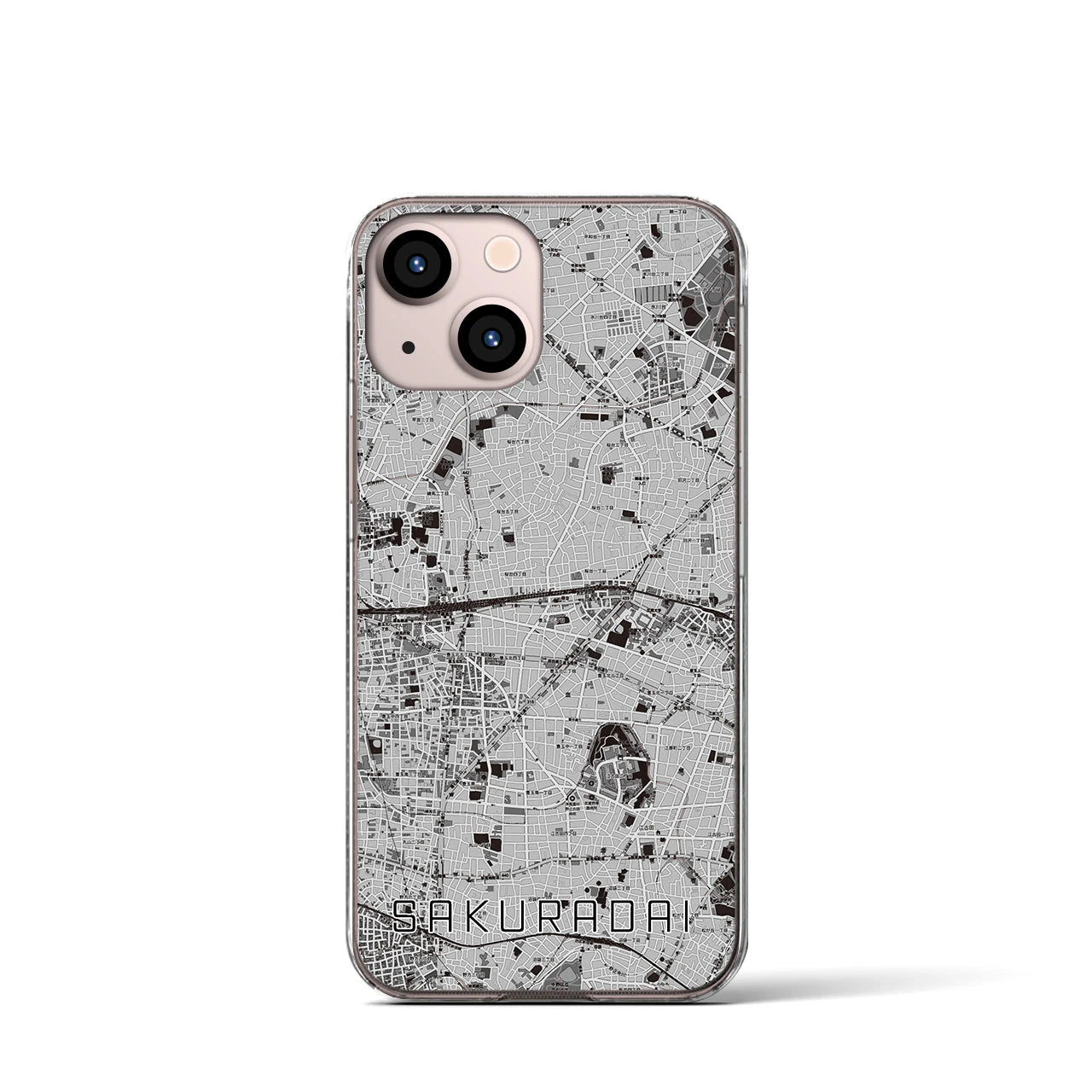 【桜台(東京都)】地図柄iPhoneケース(クリアタイプ)