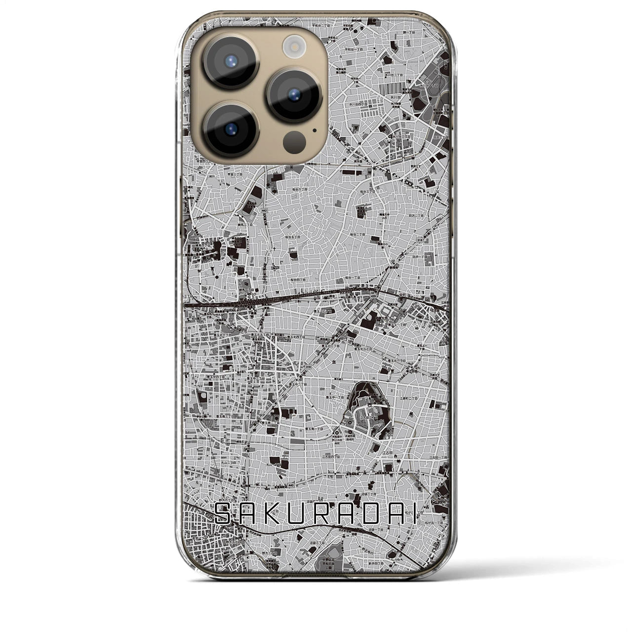 【桜台(東京都)】地図柄iPhoneケース(クリアタイプ)