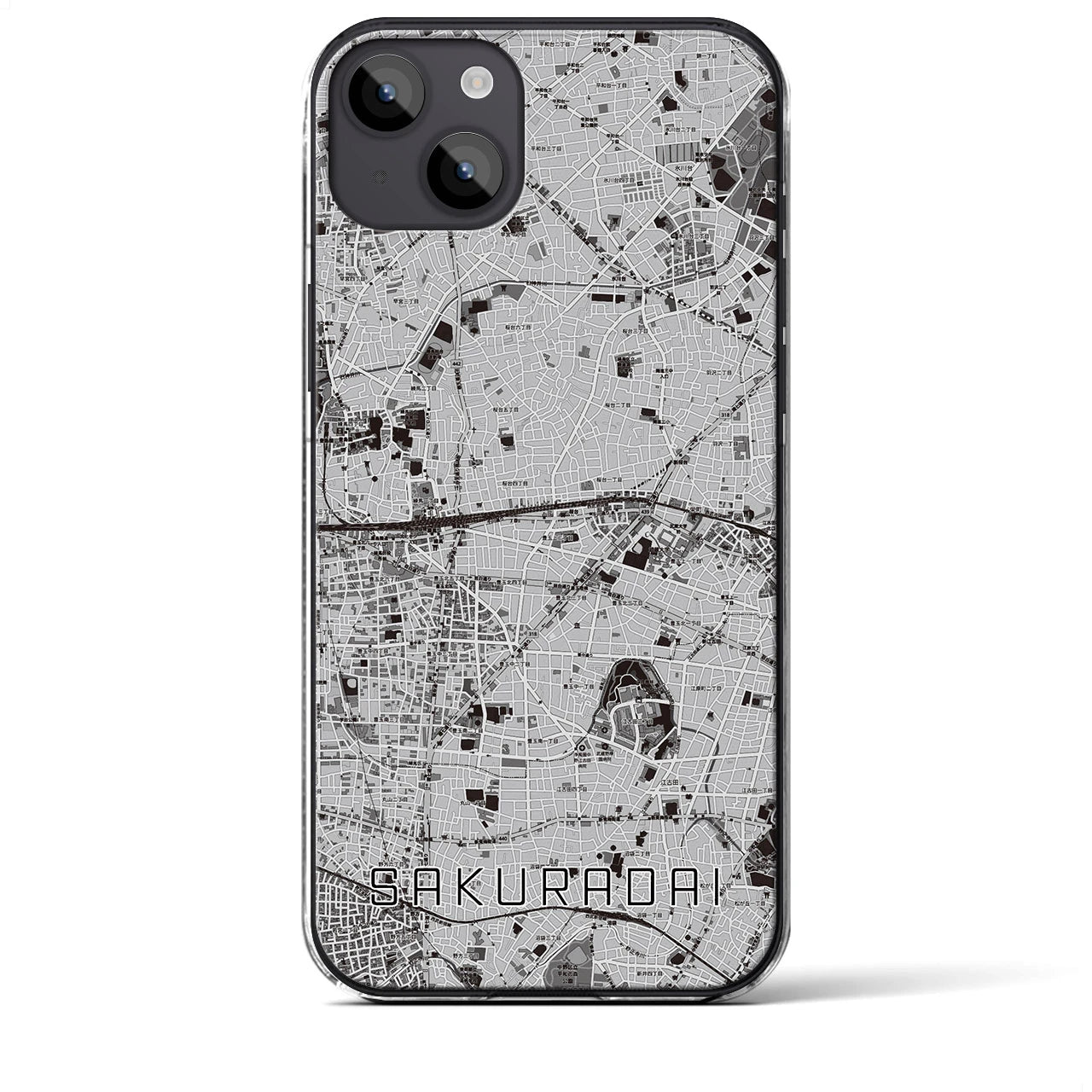 【桜台(東京都)】地図柄iPhoneケース(クリアタイプ)