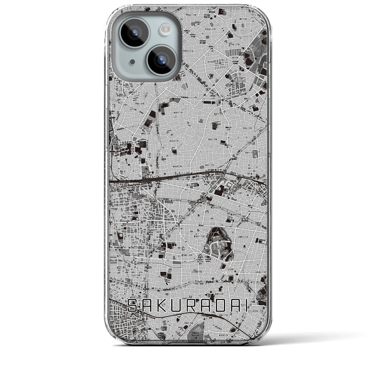 【桜台(東京都)】地図柄iPhoneケース(クリアタイプ)