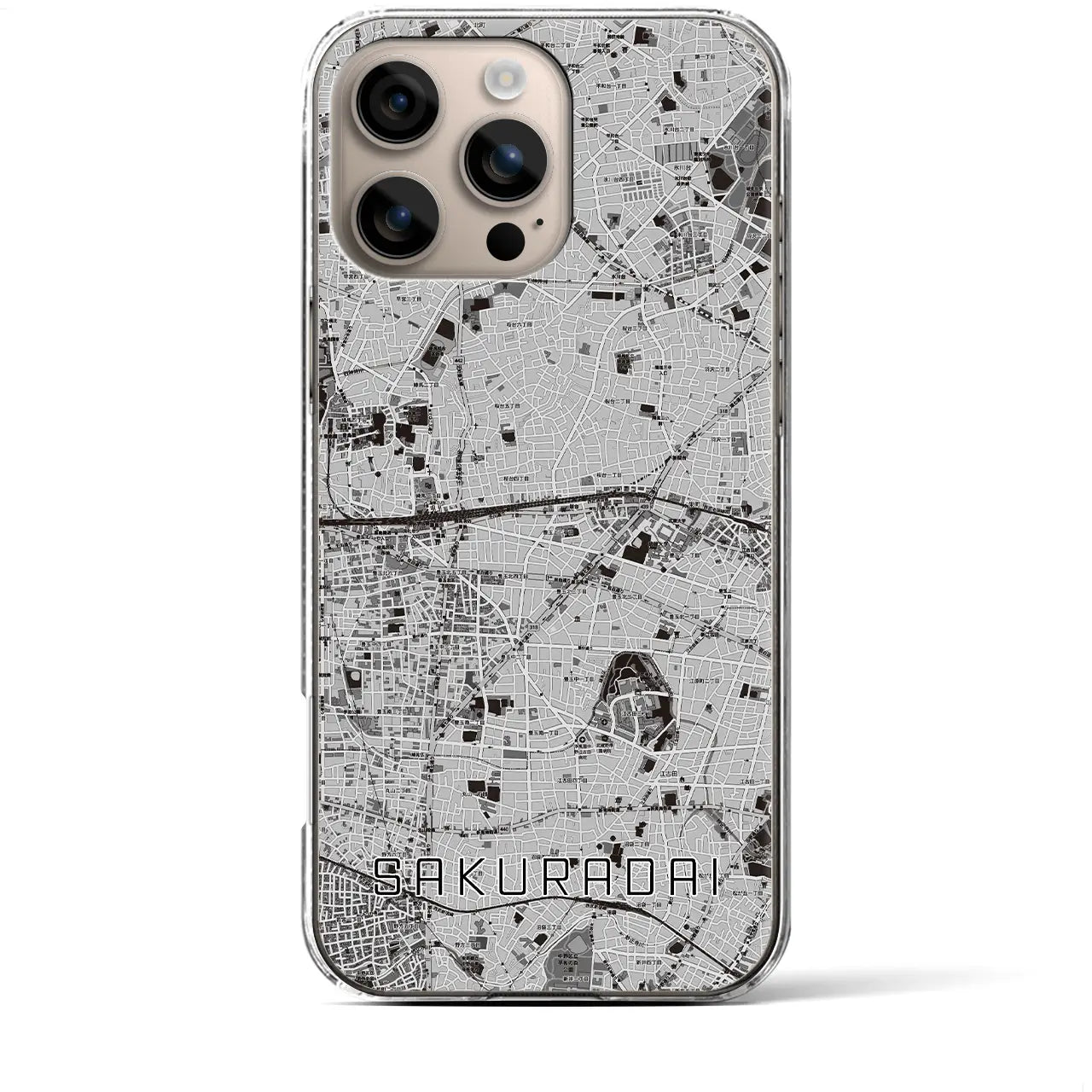 【桜台(東京都)】地図柄iPhoneケース(クリアタイプ)