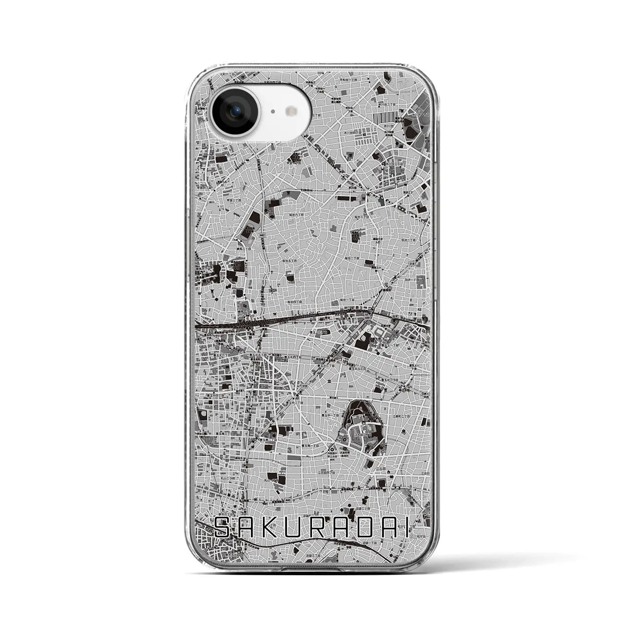 【桜台(東京都)】地図柄iPhoneケース(クリアタイプ)
