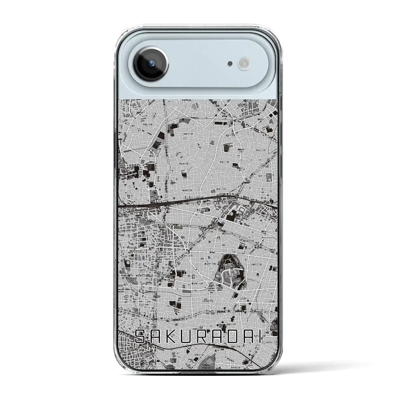【桜台(東京都)】地図柄iPhoneケース(クリアタイプ)