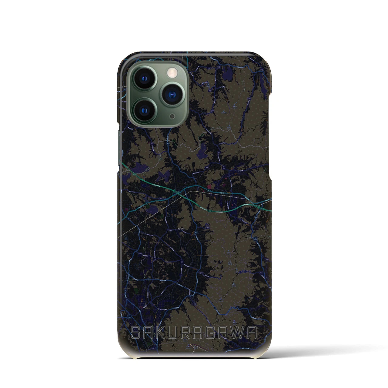 【桜川(茨城県)】地図柄iPhoneケース(バックカバータイプ)