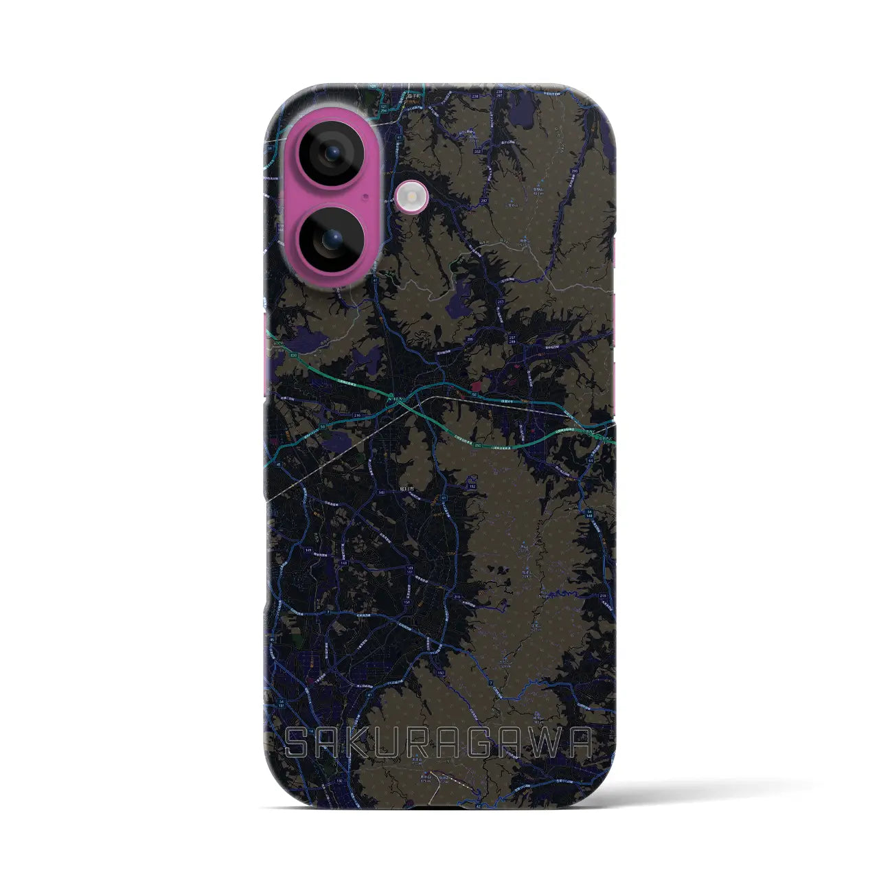 【桜川(茨城県)】地図柄iPhoneケース(バックカバータイプ)