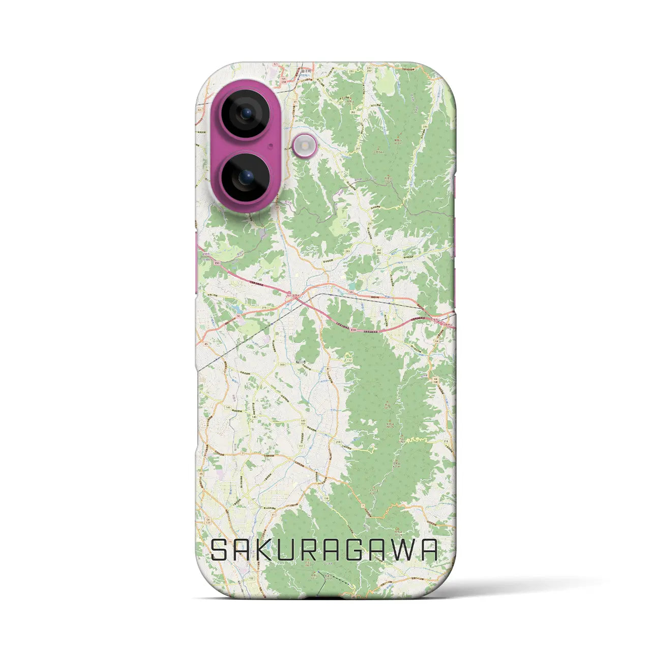【桜川(茨城県)】地図柄iPhoneケース(バックカバータイプ)