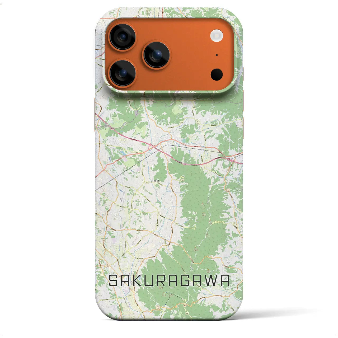 【桜川(茨城県)】地図柄iPhoneケース(バックカバータイプ)