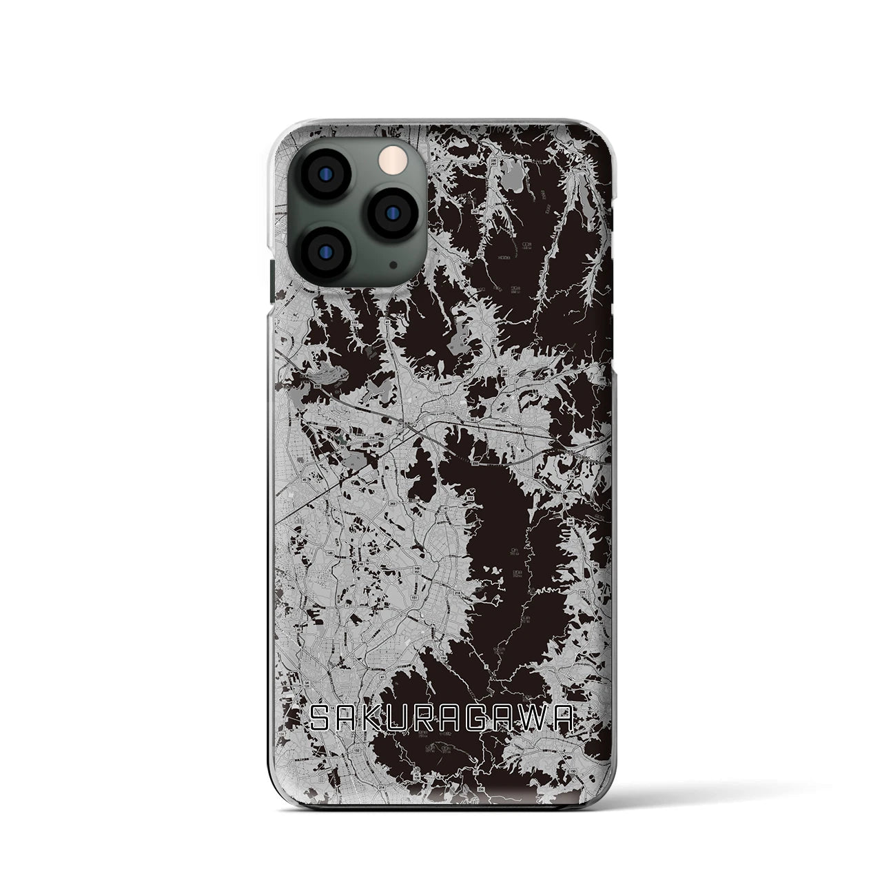 【桜川(茨城県)】地図柄iPhoneケース(クリアタイプ)