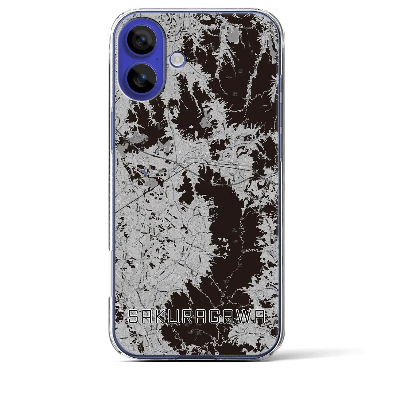 【桜川(茨城県)】地図柄iPhoneケース(クリアタイプ)