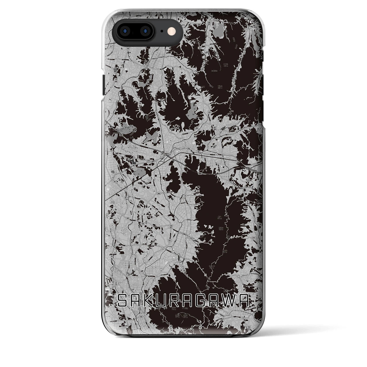 【桜川(茨城県)】地図柄iPhoneケース(クリアタイプ)