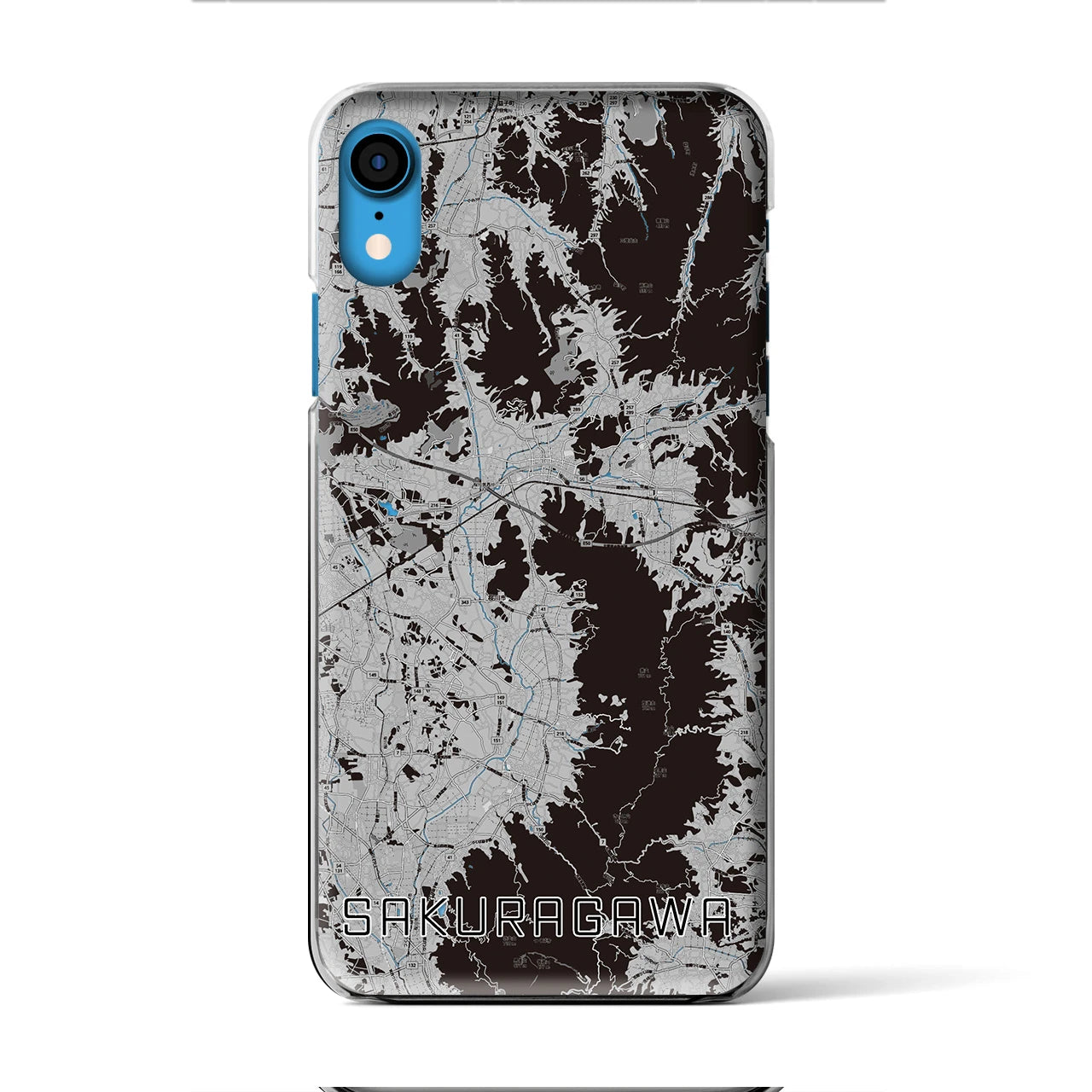 【桜川(茨城県)】地図柄iPhoneケース(クリアタイプ)