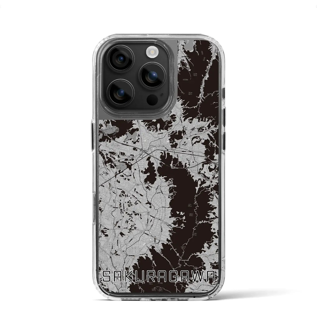 【桜川(茨城県)】地図柄iPhoneケース(MagSafeタイプ)