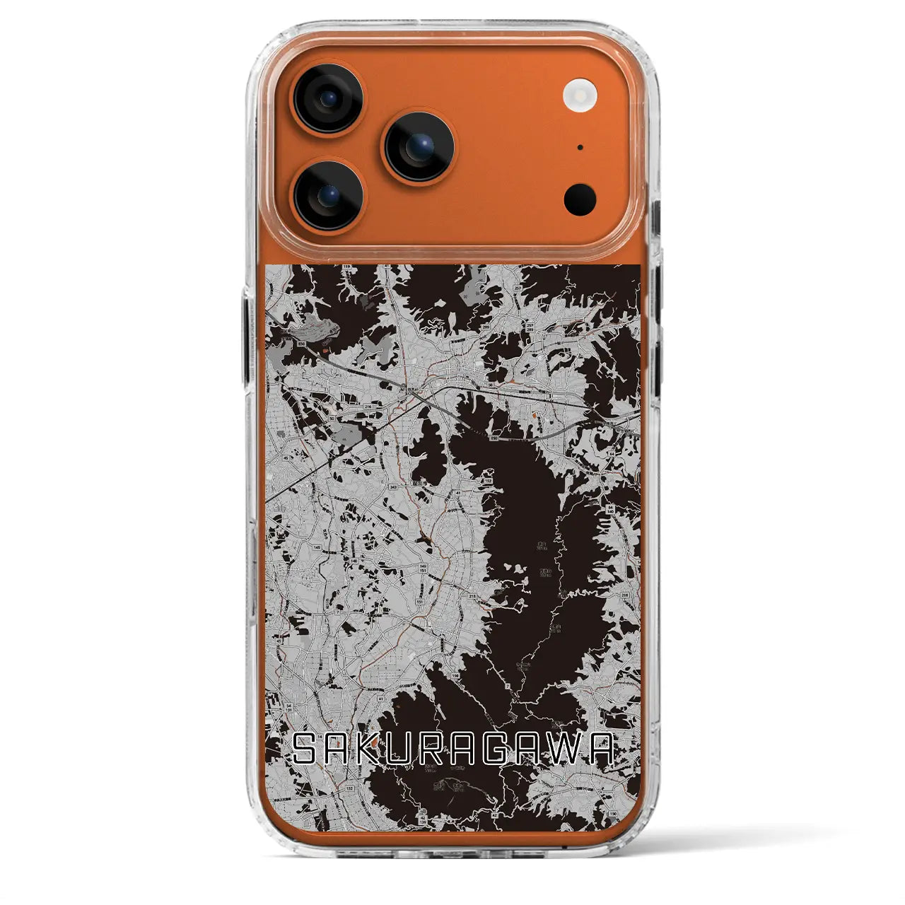 【桜川(茨城県)】地図柄iPhoneケース(MagSafeタイプ)