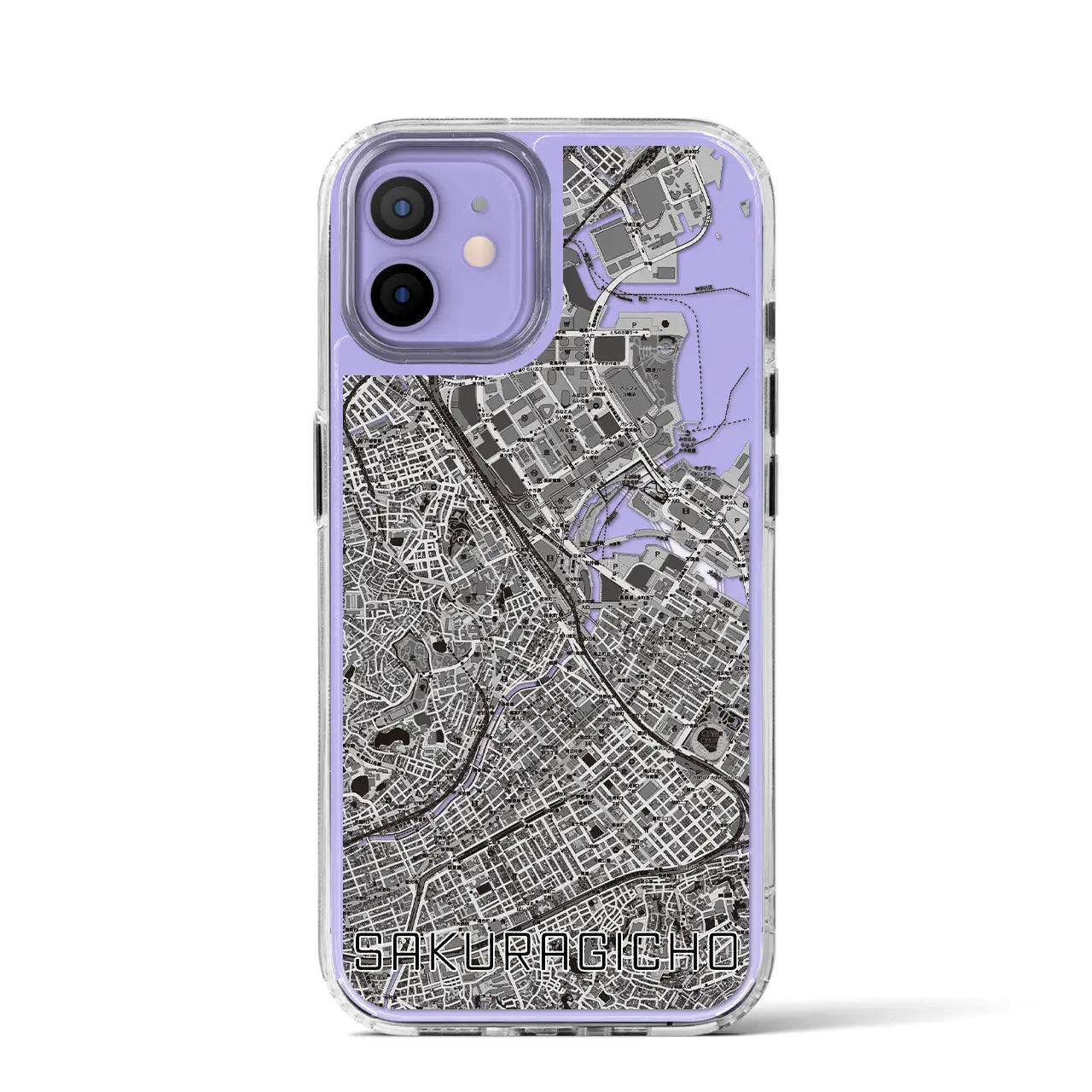 【桜木町(神奈川県)】地図柄iPhoneケース(MagSafeタイプ)