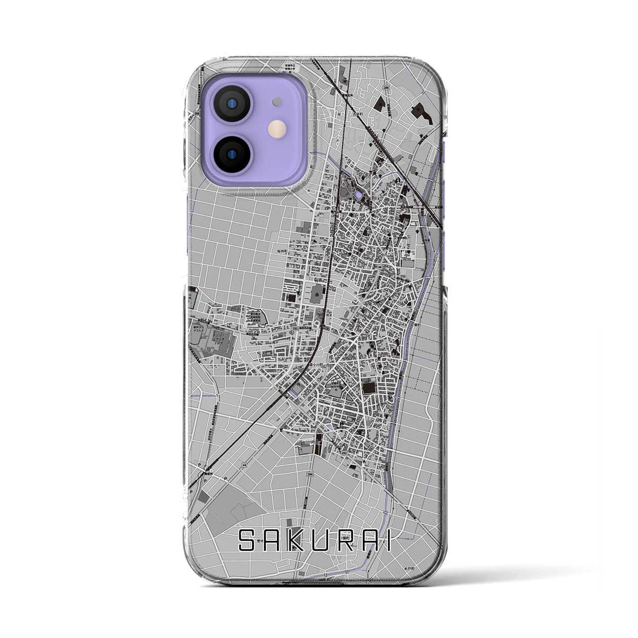 【桜井(愛知県)】地図柄iPhoneケース(クリアタイプ)